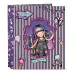 Gorjuss Fairground Up And Away - Carpeta 4 Anillas Lomo Ancho Folio Morada