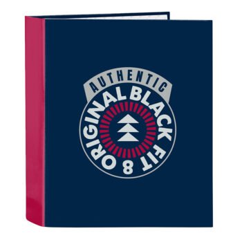 Blackfit8 Authentic Carpeta Folio 4 Anillas Lomo Ancho Azul