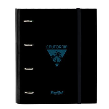 Blackfit8 California Carpeta Escolar Negro/Azul A4 Anillas