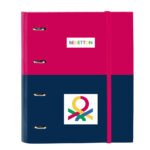 Benetton "Cherry" Carpeta Escolar 4 Anillas A4 Cereza