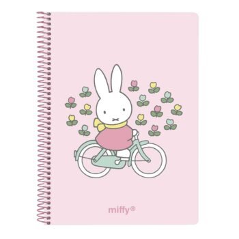 Miffy Flores Bloc A6 120 Hojas Rosa Palo SAFTA - Pack 5 Escolar