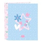 Blackfit8 "Smile" Carpeta Folio 4 Anillas Lomo Ancho Azul