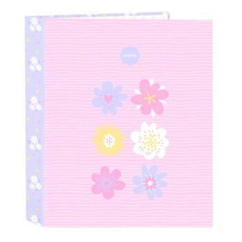 Articulos Safta Bouquet Carpeta F. 4 Anillas Lomo Ancho Rosa/Lila