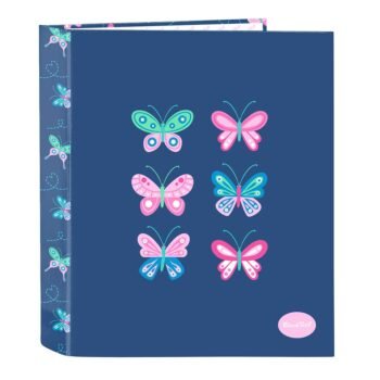 Blackfit8 Mariposas Carpeta Folio 4 Anillas Lomo Ancho Multicolor