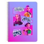 K-Pop Demon Hunters Libreta Escolar Cuarto 80H Tapa Dura Fucsia/Azul