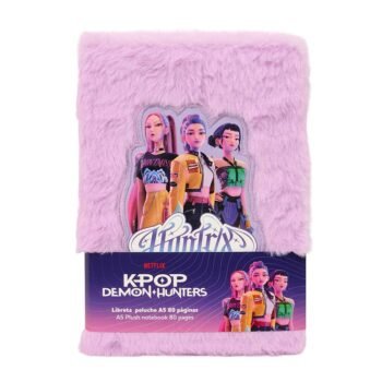 K-Pop Demon Hunters Energy Bloc De Notas Fluffy NEGRO