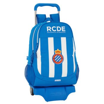 Rcd Espanyol LaLiga Mochila Carro Juvenil Blanco Azul SAFTA