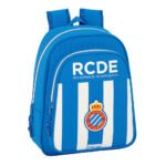 Mochila Infantil Adaptable Carro RCD Espanyol LaLiga Blanco/Azul SAFTA