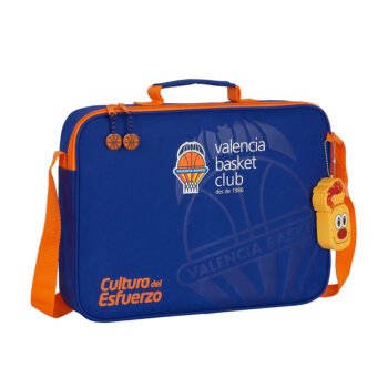 Valencia Basket Cartera Extraescolares Bandolera Oficial SAFTA Azul/Naranja
