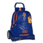 Valencia Basket Mochila con Carro Evolution Azul/Naranja