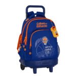 Valencia Basket Mochila Grande C/Ruedas Compact Doble Azul/Naranja