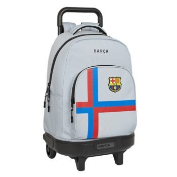 F.C. Barcelona 3ª Equip. 22/23 Mochila Ruedas Extraíble GRIS SAFTA Oficial