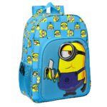 Minions Minionstatic Mochila Escolar Adaptable a Carro AZUL