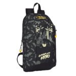SAFTA Mini Mochila DC Batman Hero Negra Vertical | Ergonomía Infantil