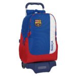 F.C. Barcelona 2ª Equipación Mochila con Carro Oficial SAFTA Azul/Granate