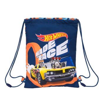 Hot Wheels "Speed Club" Saco Plano Junior Azul | Mochila Escolar SAFTA