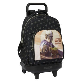 The Mandalorian "This Is The Way" Mochila Infantil Ruedas Extraíble NEGRA