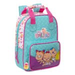 The Bellies Mochila Infantil Adapt. a Carro Blanco/Turquesa SAFTA
