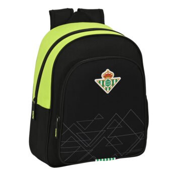 Real Betis Mochila Infantil Adaptable a Carro Negra y Verde