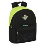Mochila Real Betis Balompié LaLiga para Portátil 14,1" Negra y Verde