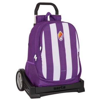Real Valladolid Mochila Escolar con Carro SAFTA Morada LaLiga