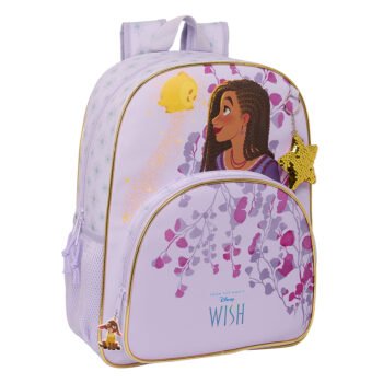 Mochila Escolar Wish Oficial Adaptable Carro Lila