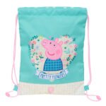 Peppa Pig "Pretty Flowers" Saco Plano Junior Escolar Menta/Amarillo