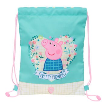 Peppa Pig "Pretty Flowers" Saco Plano Junior Escolar Menta/Amarillo