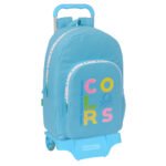 Benetton Spring Mochila con Carro Escolar Celeste