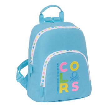 Benetton Spring Mini Mochila Celeste Infantil SAFTA Oficial
