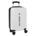 Real Madrid 1ª Equip. 24/25 Maleta Trolley Cabina 20" Blanco/Gris SAFTA