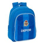 LaLiga Real Deportivo Coruña Mochila Infantil SAFTA Adaptable Carro Azul