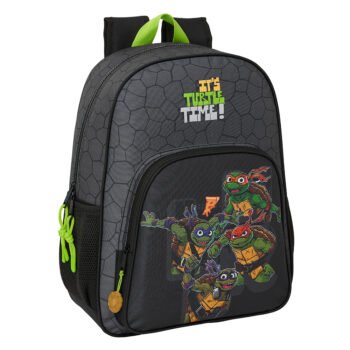 Tortugas Ninja Mochila Adaptable a Carro Escolar Gris/Negro
