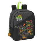 Mochila Guardería Tortugas Ninja Adaptable Carro SAFTA Gris/Negro