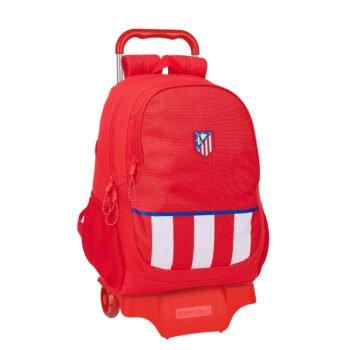 Mochila Escolar Atco. Madrid LaLiga ROJO con Carro Safta