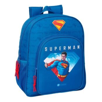 Mochila Superman DC Junior Adaptable a Carro Preescolar AZUL