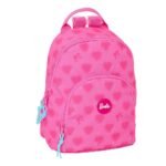 Barbie Corazones Mini Mochila Infantil Rosa Oficial SAFTA (240g)