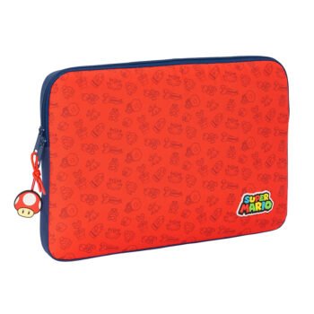Super Mario Funda Portátil 15,6'' Trick Diseño Azul Oficial SAFTA