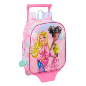 Barbie Painterly Mochila Preescolar Extraíble Carro Rosa/Celeste