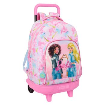 Barbie Painterly Mochila Carro Extraíble Infantil Rosa/Celeste