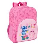 Disney Lilo & Stitch Mochila Junior Adaptable Carro Stitch 'Chill' Menta/Rosa