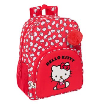 Hello Kitty Iconic Mochila Adaptable a Carro Rojo/Blanco - SAFTA Oficial