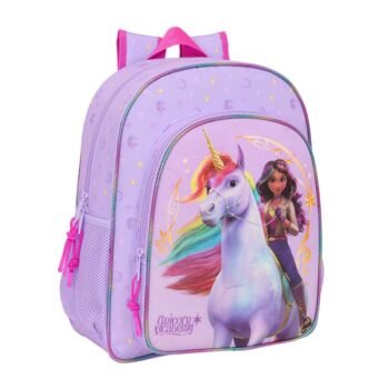 Unicorn Academy Mochila Junior Lila Adaptable a Carro SAFTA