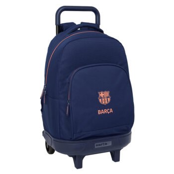 F.C. Barcelona 2ª Equipación Mochila con Ruedas Extraíble Azul Safta