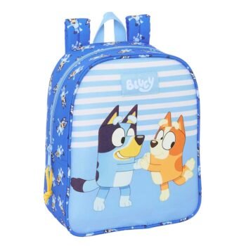 Bluey "Let'S Play" Mochila Guardería Adaptable Carro AZUL