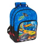 Hot Wheels "Let'S Race" Mochila Doble Adapt.Carro Azul/Negra