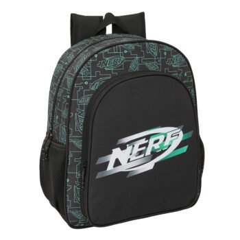 Mochila Escolar Nerf Game Adaptable Carro Junior Negra SAFTA