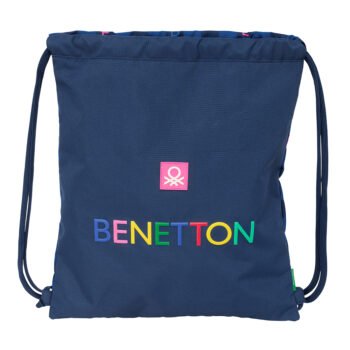Benetton Damero Saco Plano Infantil Azul y Azul Marino