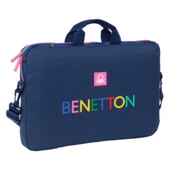 Benetton Damero Funda para Portátil 15,6'' Azul Marino