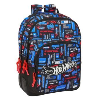 Hot Wheels Mochila Doble Adapt. Carro Multicolor Oficial SAFTA